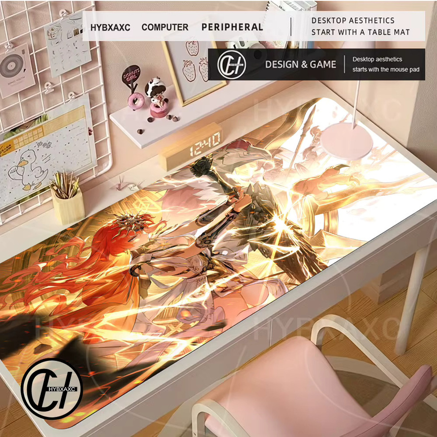 HYBXAXC Gamer Mauspad Wuthering Waves Pretty Augusta Anime Design, Mehrfarbig - Bild 3