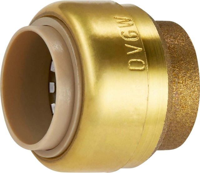 LUX-TOOLS Steck-Kappe aus Messing in Gold, Durchmesser: 15 mm - Bild 1