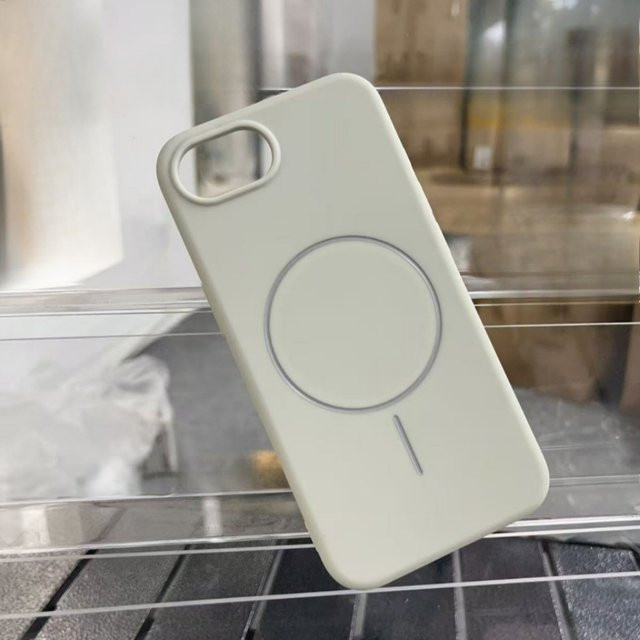 Minimalistische Handyhülle für Apple iPhone 11 bis 17 Pro Max mit Unterstützung für kabelloses Laden in Weiß und Beige - Bild 1