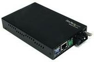 StarTech.com LWL Glasfaser Medienkonverter 10/100 Mbit/s Ethernet SC 30 km Schwarz B/T/H: 95 x 160 x 20 mm - Bild 1