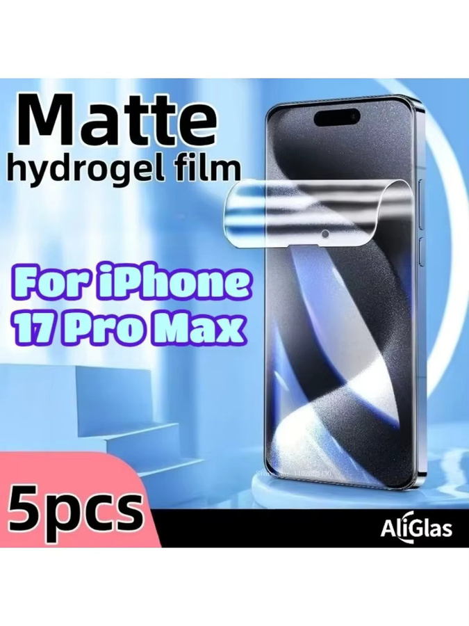 5 Stück SnakeGlass Hydrogel-Displayschutzfolie für iPhone 17 Pro Max, Mattierte TPU-Folie, Transparent - Bild 5