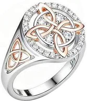 Modemax Damenfingerring Hexenknoten-Design, rose gold, US 11 - Bild 1