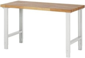 Rau Werkbank 7000-1 höhenverstellbar in Braun mit Holz und Stahl, B/T/H: 150 x 70 x 79-114 cm - Bild 1