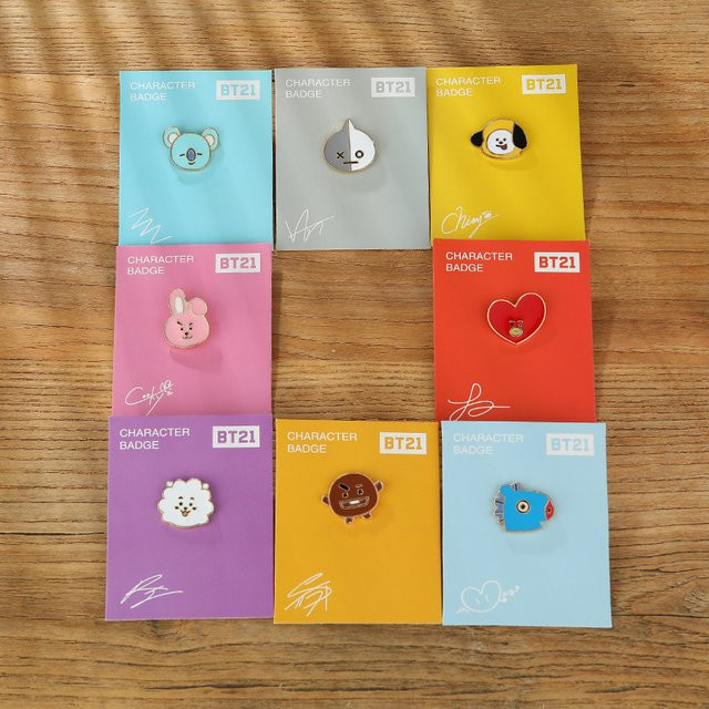 LINE FRIENDS BT21 Metallabzeichen, Broschen, Anstecknadeln, Pins - Bild 1