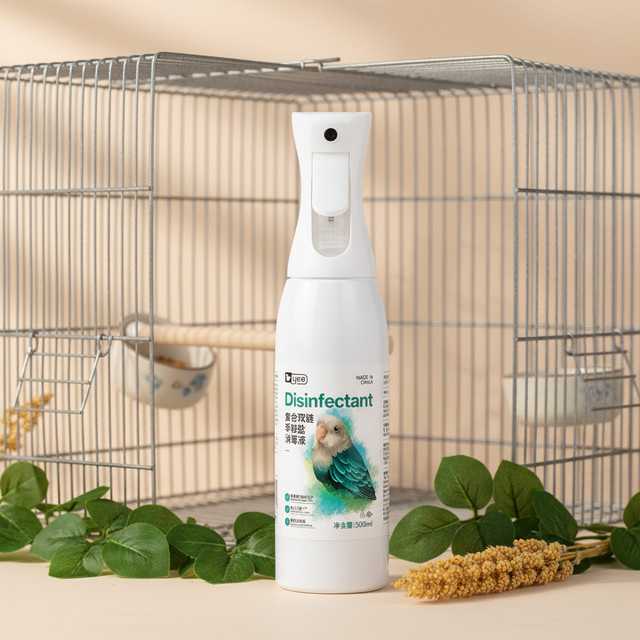 HOBBAGGO Papageien-Desinfektionsspray zur Reinigung von Vogelkäfigen und Sterilisation der Umgebung, Weiß - Bild 1