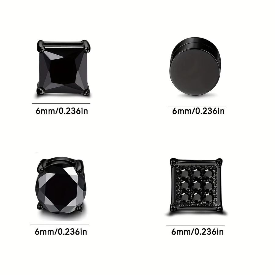 Ohrstecker Edelstahl, Zirkonia, Herren - Bild 2