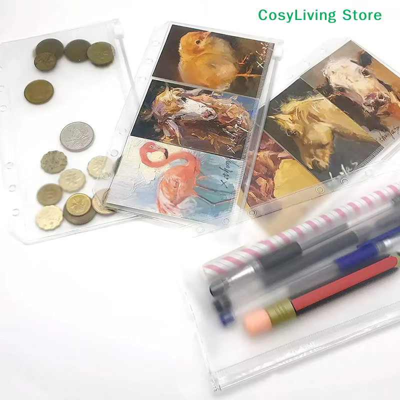 8 Stück transparente PVC-Bindertaschen mit Reißverschluss als Geldorganizer und Dokumentenablage in A5 und A6 - Bild 2