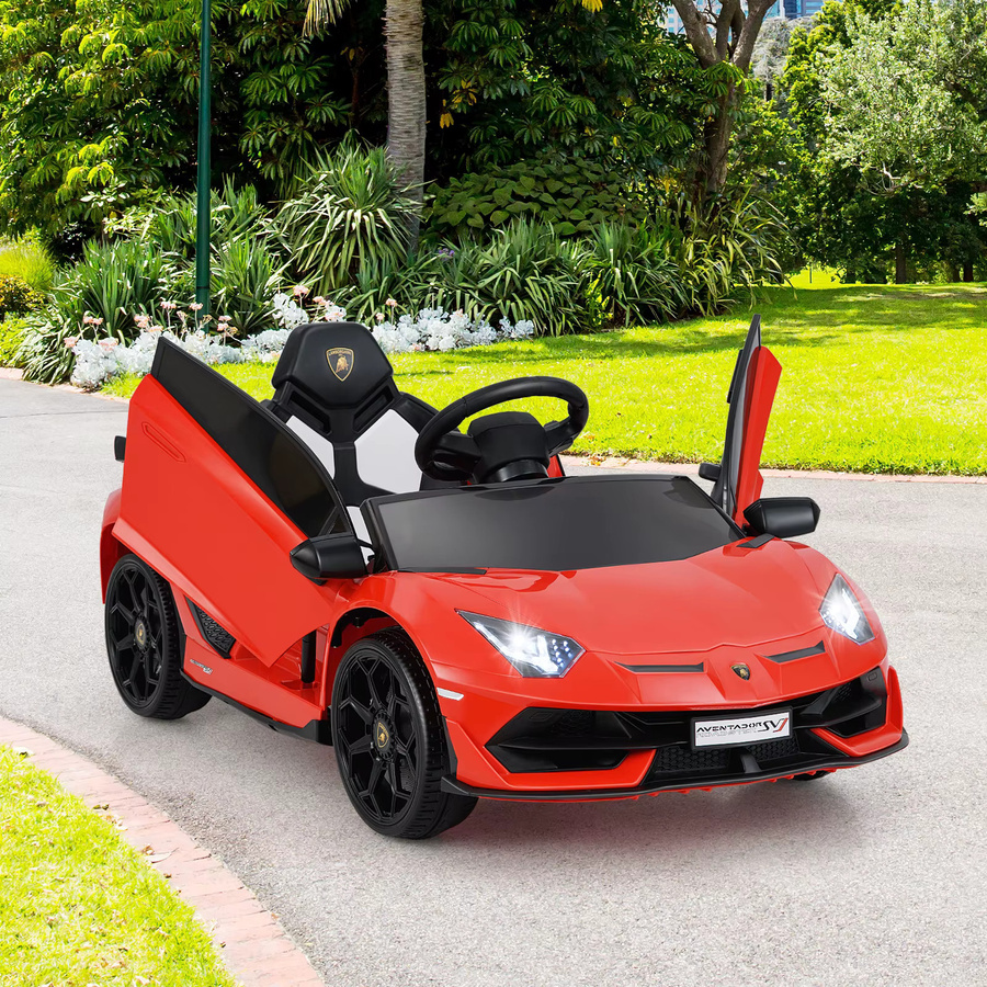 GOFLAME Lamborghini Elektroauto für Kinder in Rot mit Fernbedienung, LED-Scheinwerfern und MP3-Player - Bild 2