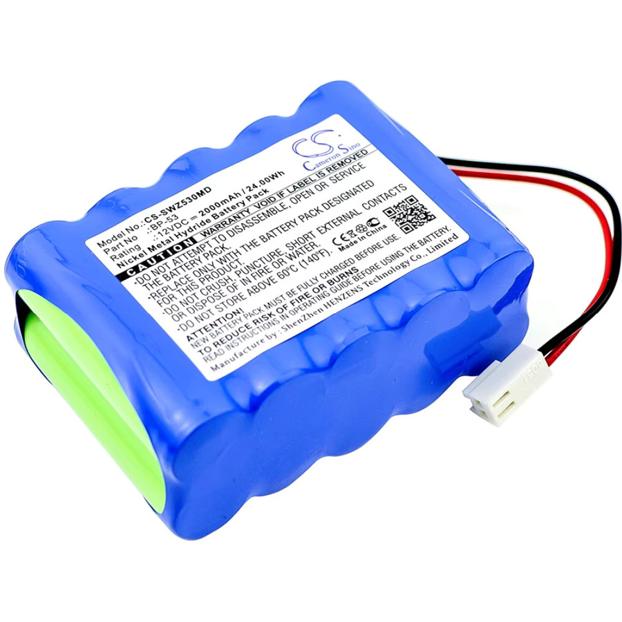 Cameron Sino Ni-MH-Akku 12V 2000mAh in Blau, kompatibel mit Top Corporation Top-5300, Top-3300, Top-2200 und TMP-S1010 - Bild 1