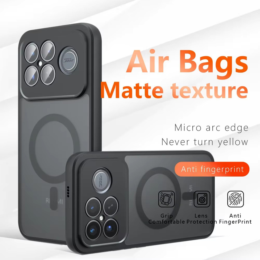 Xiaomi Poco F8 F7 Pro Ultra Schutzhülle aus PC und TPU in Schwarz mit mattierter Oberfläche und Magnetic Charge Funktion - Bild 2