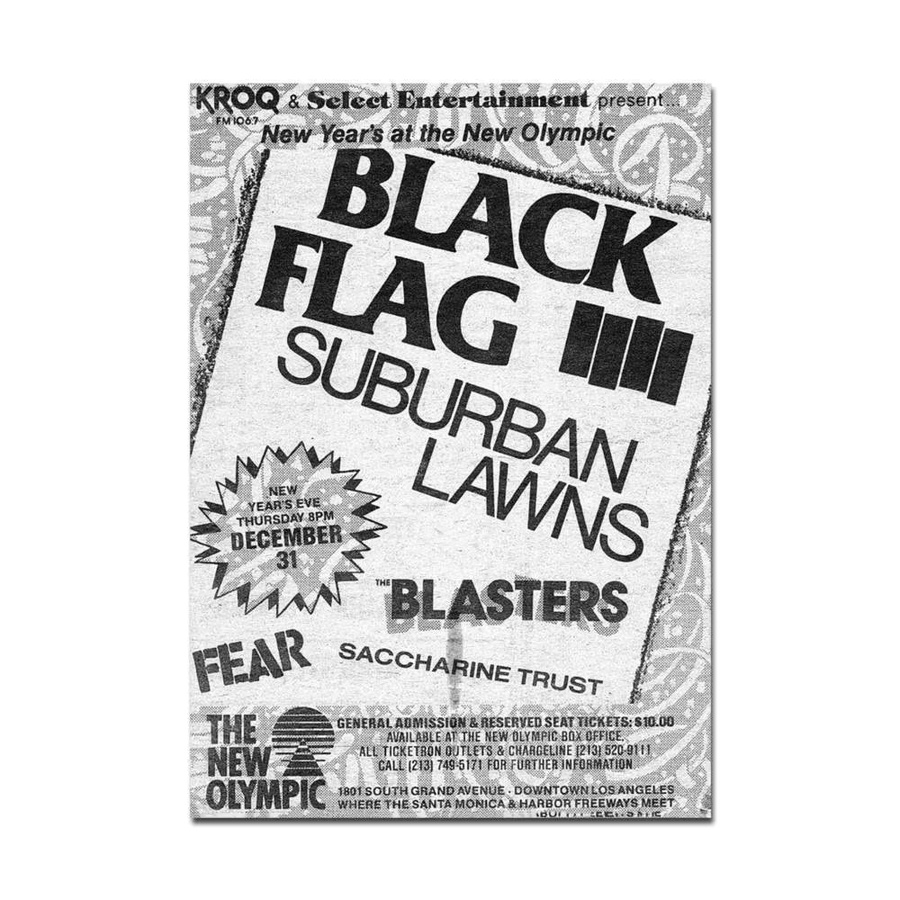 Vintage Punk Black Flag Band Poster in Schwarz als Retro-Wanddekoration aus Papier - Bild 7