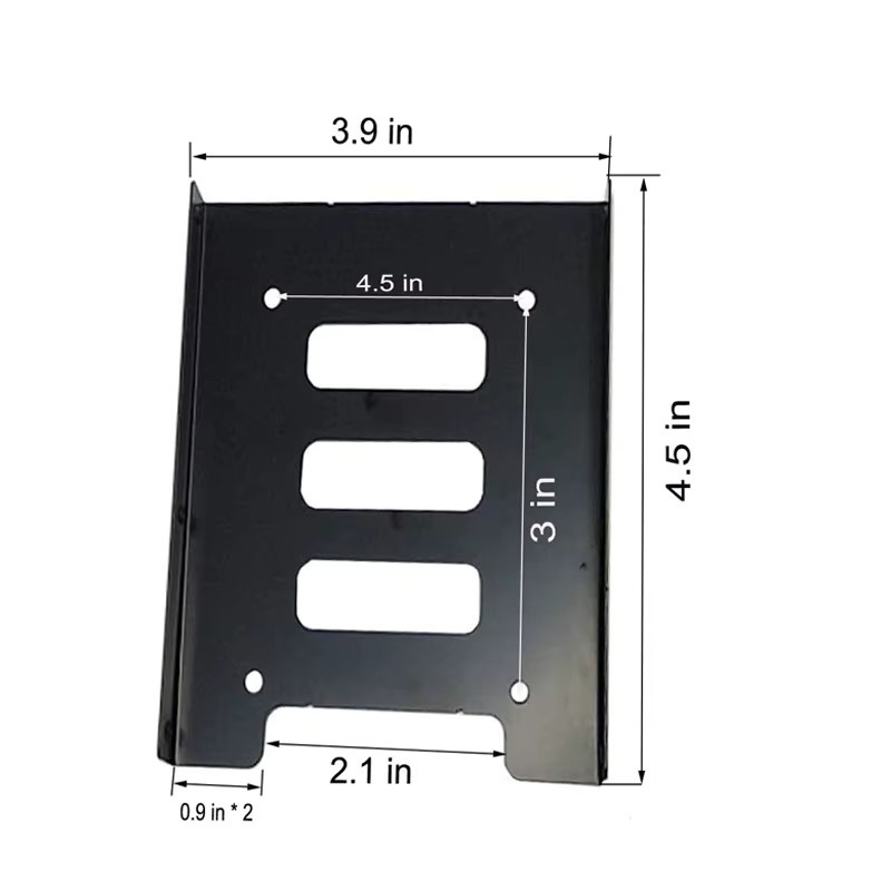 OUYUANSU Festplattenadapter Montagehalterung für 2,5 Zoll auf 3,5 Zoll SSD und HDD in Schwarz - Bild 2