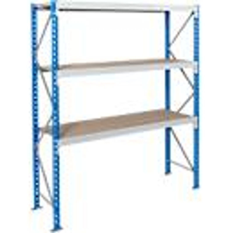 ManOrga Weitspannregal Epsivol Grundfeld in Blau und Grau mit 3 Ebenen, B/T/H: 180 x 60 x 200 cm - Bild 3