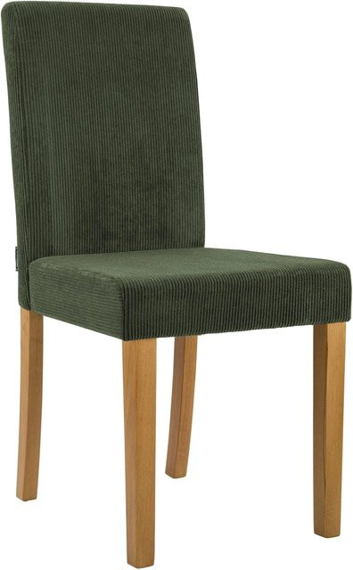 DELUKE Esszimmerstuhl DALAN in Grün mit Cord-Bezug, B/T/H: 41 x 47 x 91 cm - Bild 1