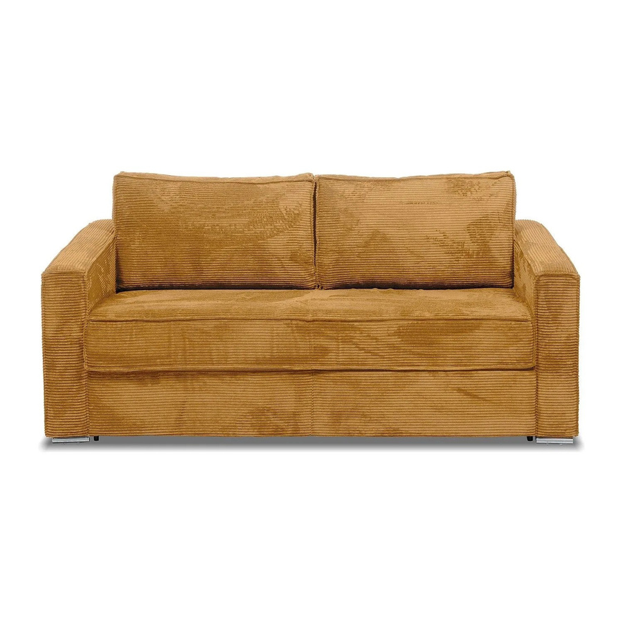 Vente-unique Schlafsofa Loreto in Senfgelb mit einer Breite von 215 cm - Bild 2