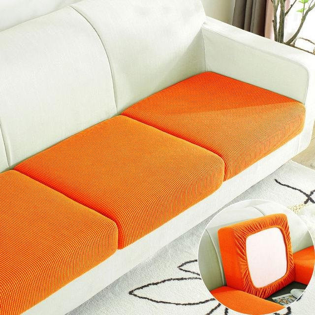 Yiran Furniture Sofakissenbezug aus verdicktem Plüsch in Orange, quadratischer All-Inclusive-Bezug, abnehmbar und waschbar, B/T/H: 40 x 40 x 40 cm - Bild 1
