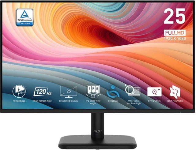 MSI PRO MP251LDE E2 LED-Monitor 24,5 Zoll IPS 120Hz HDMI Schwarz - Bild 1