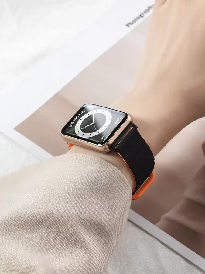 NEY Uhrenarmband Silikon, Magnetisch, Schwarz, Xiaomi Mi Band 8 9 Pro, Redmi Uhr 4 5 - Bild 2
