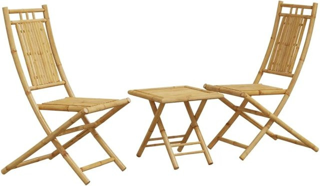 vidaXL 3-tlg Bistro-Set Modell 1 aus Bambus in Braun - Bild 1