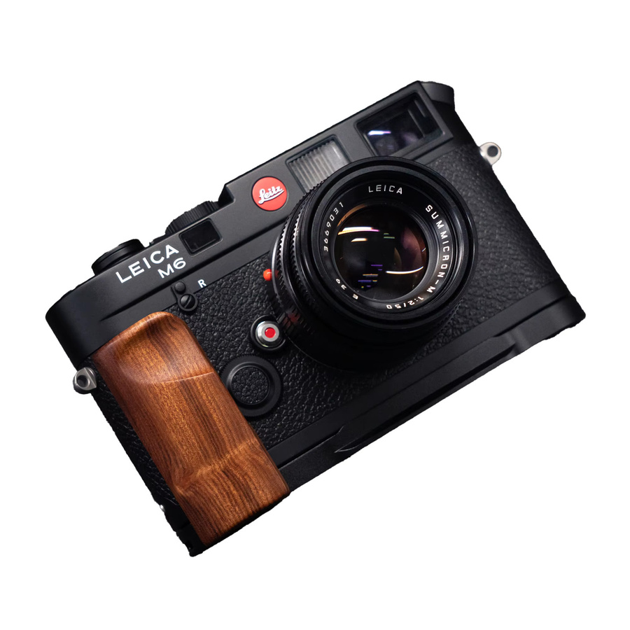 ANDWOOD Holz-L-Handgriffhalter für Leica M Serie mit Legierungsbasis in Silber für Arca-Typ Stativaufnahme - Bild 3