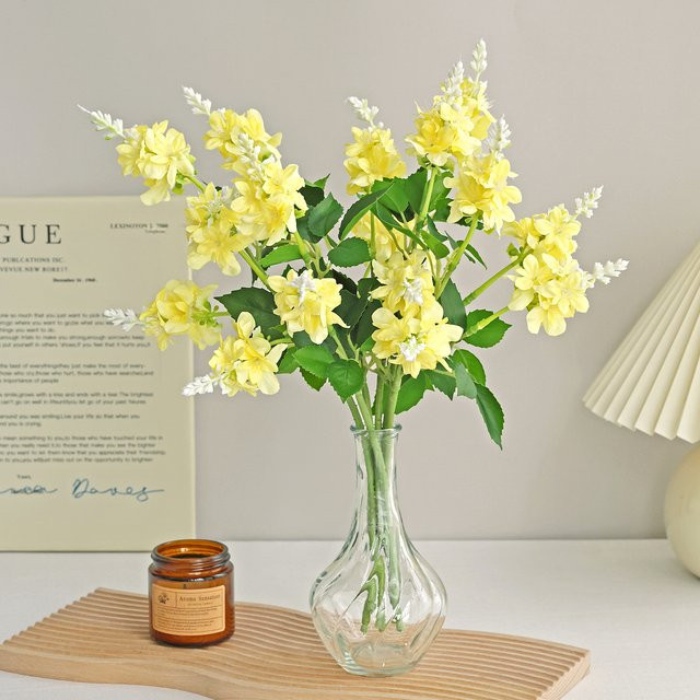 Moundlily Künstliche Blumen in Gelb für Tischdekoration und Hochzeitsfloristik - Bild 1