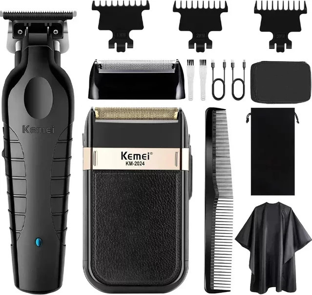 Kemei Haarschneidemaschine Kit Elektrorasierer, Schwarz, Herren - Bild 1