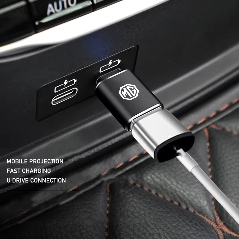 USB-C zu USB-A Adapter für MG Modelle MG 4 5 6 7 Cyberster ES5 MG5 ZS HS Marvel-R Hector in Silber - Bild 2