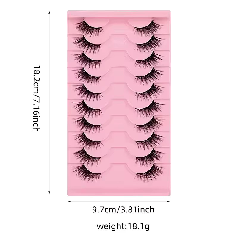 Goodobe Half Eye Falsche Wimpern, 10 Paar, Wispy Style - Bild 3