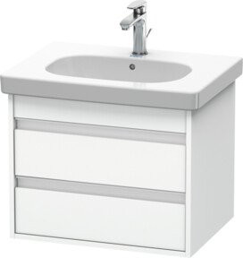 Duravit Waschtischunterschrank Ketho Wandhängend mit 2 Schubladen, Farbe: Weiß, B: 60 cm, T: 45,5 cm, H: 48 cm - Bild 1
