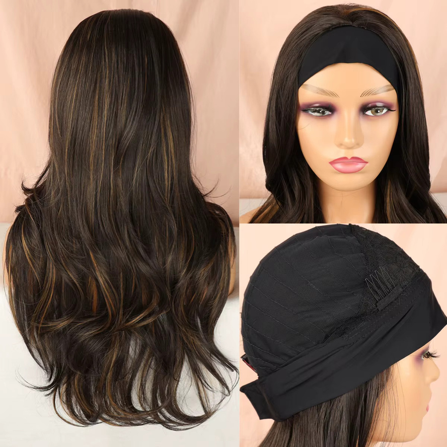 YAKIBEAUTY Stirnband-Perücke, gewellt, synthetisch, Damen - Bild 1