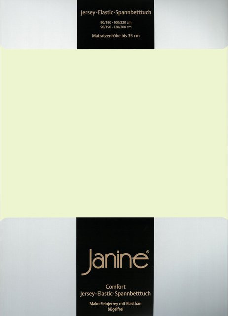 Janine Spannbetttuch Elastic Jersey aus Baumwolle mit Elasthan in Gelb - Bild 1