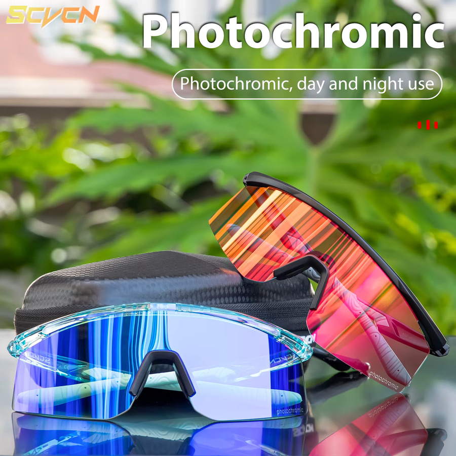 SCVCN Sportsonnenbrille, Männer, blue, Photochrome, Kunststoff - Bild 5