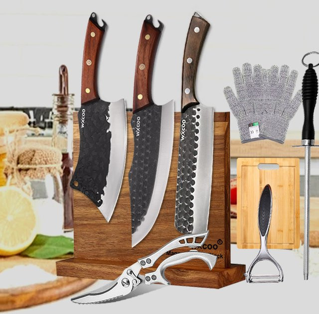Geschmiedetes WXCOO Ausbeinmesser aus Holz für BBQ und Fleisch zum Schneiden - Bild 1