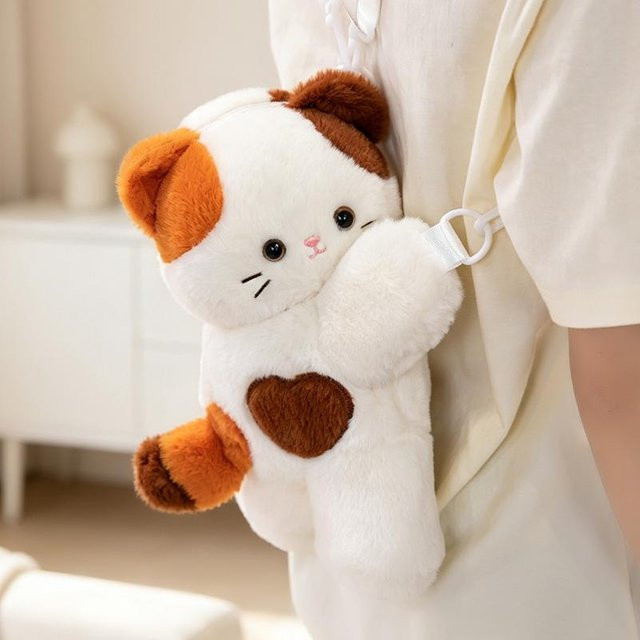 Yiran toy Siamesische Katze Plüsch Rucksack, Schwarz, ab 14 Jahren - Bild 1