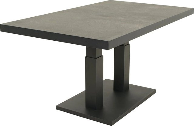 Lesli Gartentisch Murcia Rechteckig aus Keramik und Aluminium in Anthrazit B: 140 cm, T: 85 cm - Bild 1