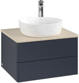 V&B Waschtischunterschrank Antao ohne Frontstruktur, Mattweiß lackiert, B/T/H: 60 x 36 x 50 cm - Bild 1