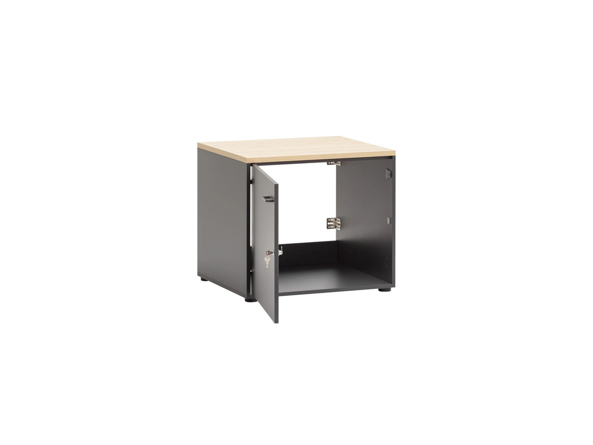 Schildmeyer Mehrzweckschrank Solea in Anthrazit mit Eiche hell Dekor, abschließbar, B/T/H: 60 x 60 x 67,1 cm - Bild 3