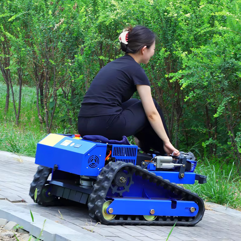TONGZHONG DIY-Raupenmäher AWY-550 ferngesteuert in Blau für alle Geländearten - Bild 2