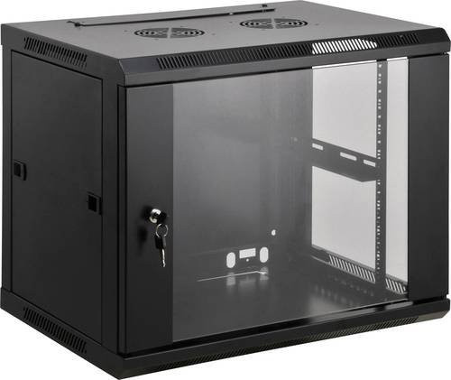 Intellinet 711906 19 Zoll Netzwerkschrank, 12 HE, Schwarz (RAL 9005), B/H/T: 600 x 635 x 450 mm - Bild 1