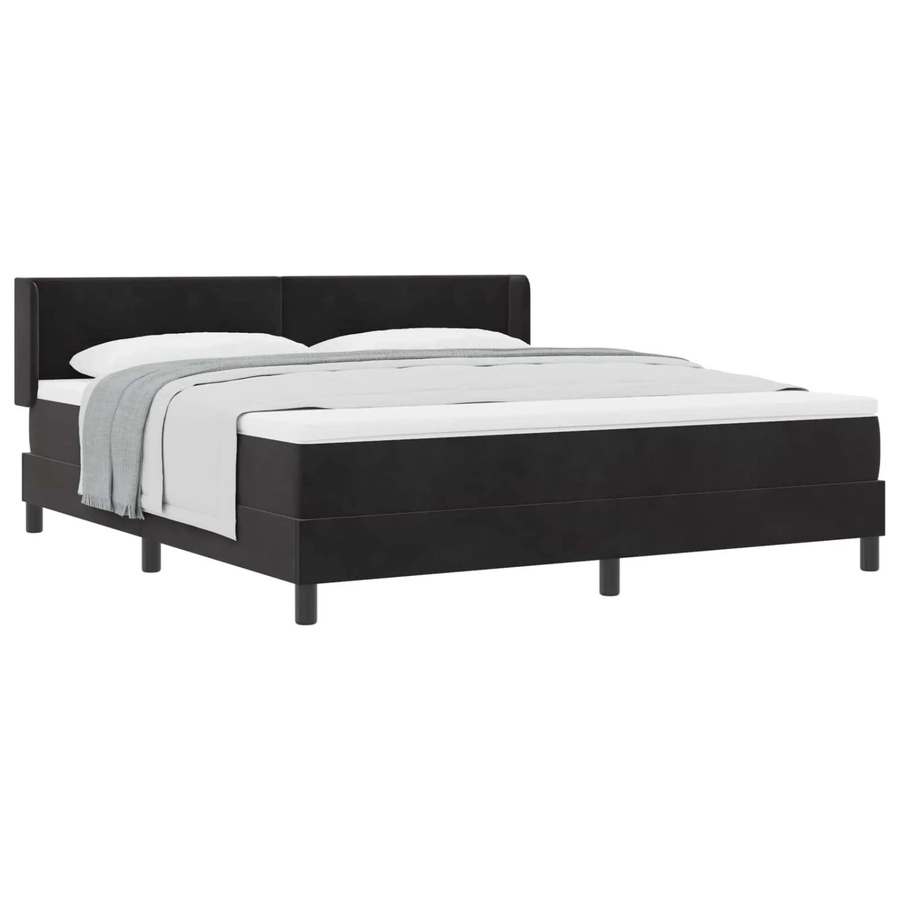 vidaXL Boxspringbett mit Matratze Schwarz B/T/H: 180 x 200 x 280 cm - Bild 2