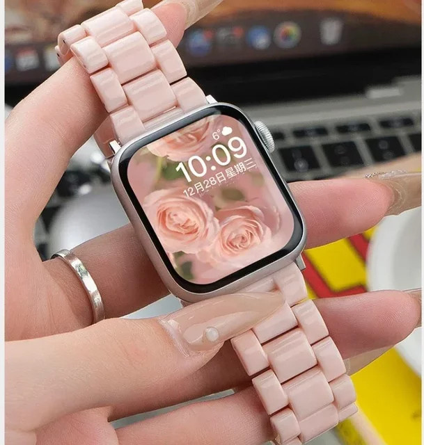 JBAILI Uhrenarmband Edelstahl, Keramik, Damen - Bild 1