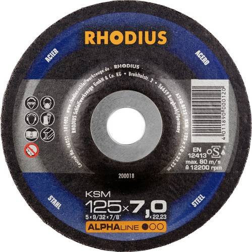 Rhodius Schruppscheibe für Metall, Durchmesser: 125 mm, Bohrungs-Ø: 22,23 mm, Farbe: Schwarz - Bild 1