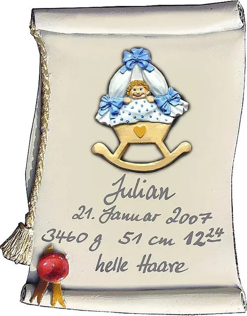 Decoramic Artelithschild als Urkunde für Ehrungen und besondere Anlässe, Mehrfarbig, B: 13 cm, H: 18 cm - Bild 1