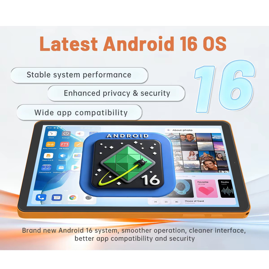 Paitanry Android 16 Tablet mit 8,68 Zoll Display, 16GB RAM, 64GB ROM, Octa-Core T616, 4G LTE, WiFi 6 und Bluetooth 5.0 - Bild 3