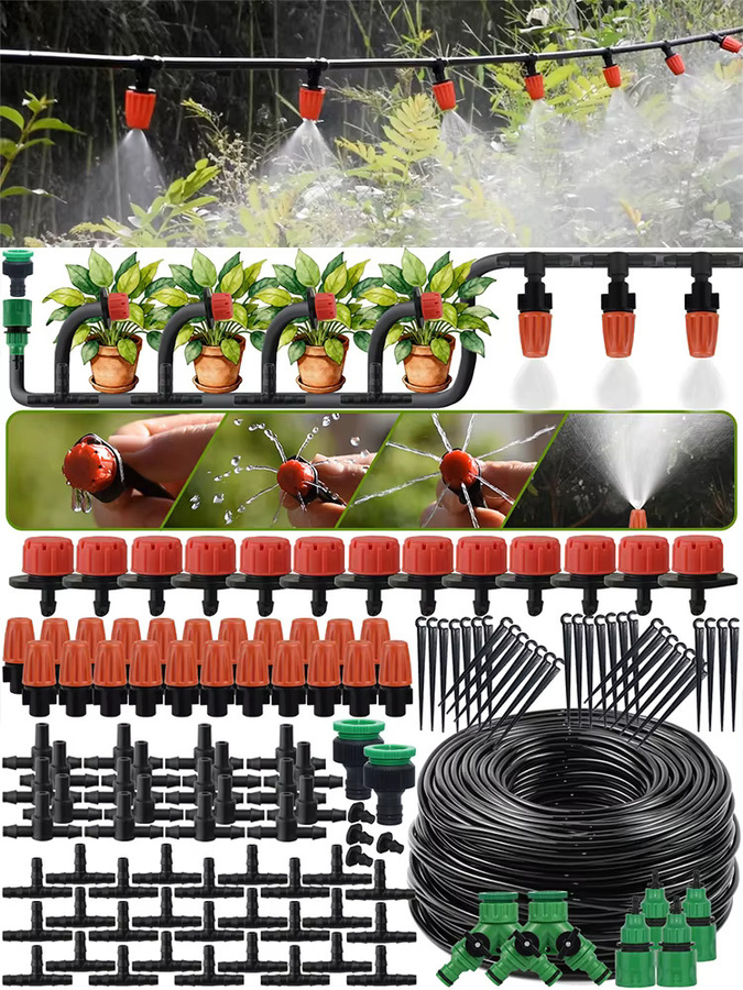 KESLA Garten-Tropfbewässerungssystem mit 1/4 Zoll Schlauch, verstellbaren Tropfern und Nebeldüsen für wassersparende Bonsai-Bewässerung - Bild 7