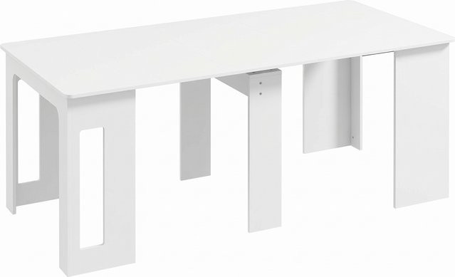 HOMCOM Ausziehbarer Esstisch Modern in Weiß für bis zu 6 Personen, B/T/H: 60-180 x 85 x 76 cm (Höhe) oder 180 x 85 x 76 cm (Höhe) - Bild 1