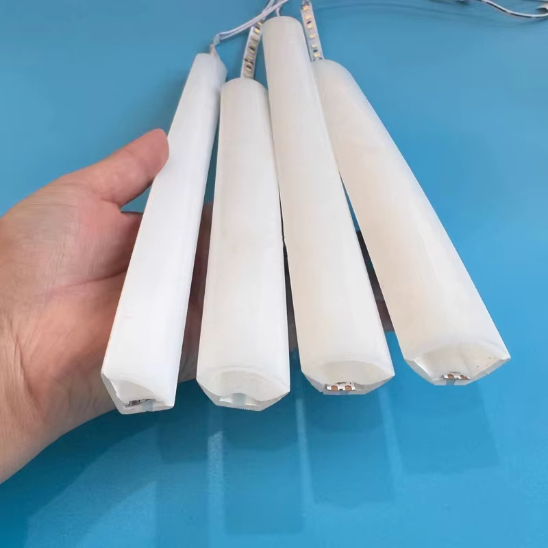 Khelse Flexible LED-Neon-Silikonlampe in Warmweiß, Wasserdichtes Silikagel-Band im V-Stil als Lineares Streifenlicht - Bild 5