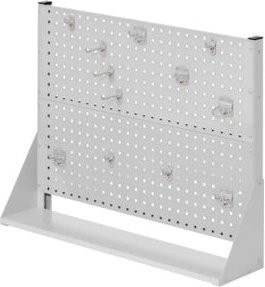 Kappes Stellwand RasterPlan Gr. 2 einseitig in RAL 7035 Grau mit 12-teiligem Werkzeughaltersortiment - Bild 1