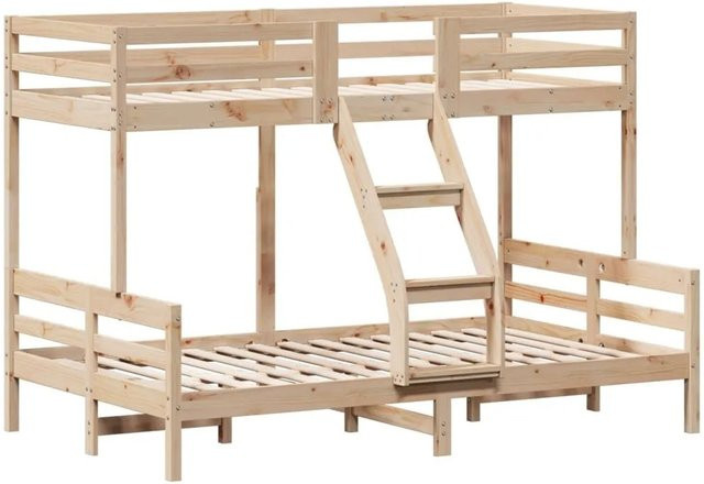 vidaXL Etagenbett aus massivem Kiefernholz in rustikaler Optik für Kinder - Bild 1