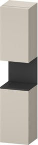Duravit Hochschrank Qatego in Grau/Beige mit LED-Beleuchtung und Glastüren, B/T/H: 40 x 36 x 176 cm - Bild 1
